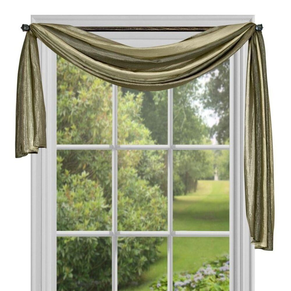 Meuse Window Curtain Scarf 50x144 - Sage